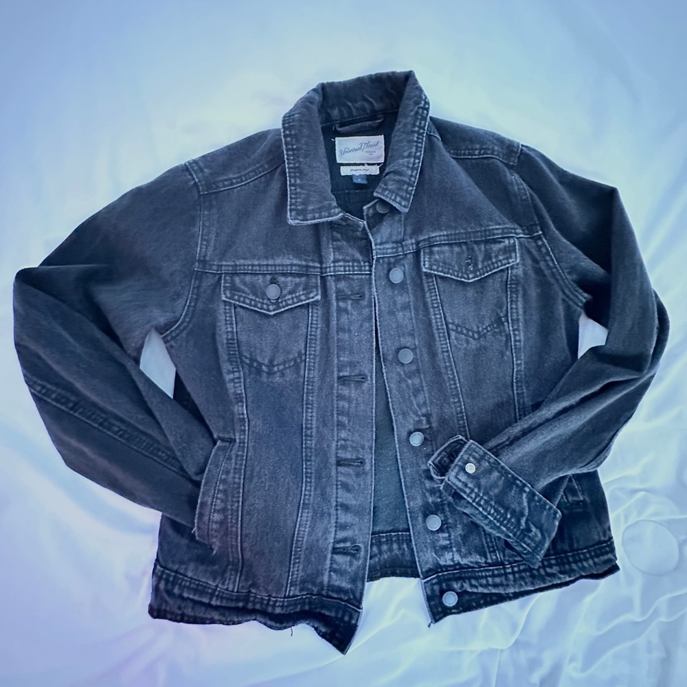 black jean jacket